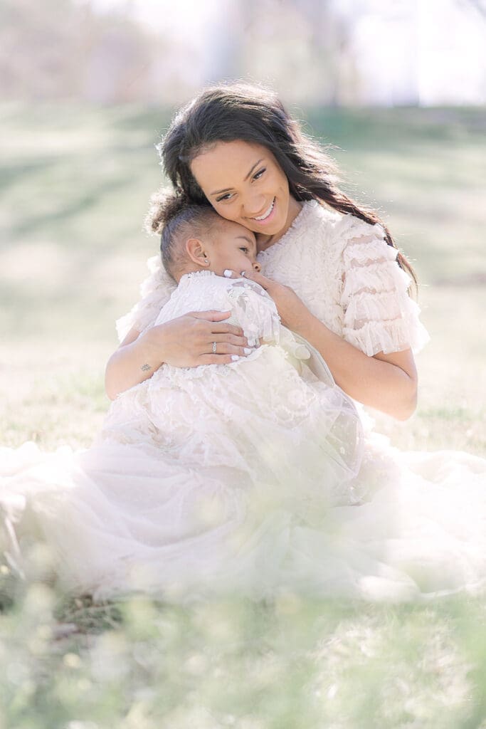 Mom having a quiet moment with her daughter | Adrienne Elizabeth Photography